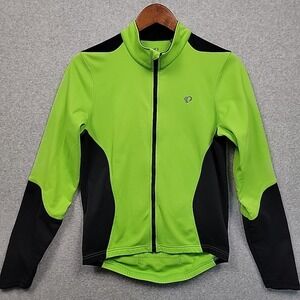 PEARL IZUMI Bright Green Cycling Jersey Jacket Long Sleeve Full Zip Women's Sz M
